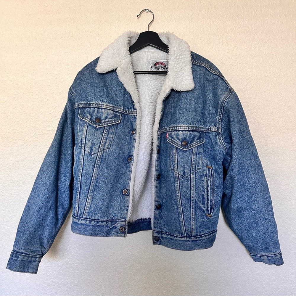 Levi’s Blue Denim Sherpa Jacket